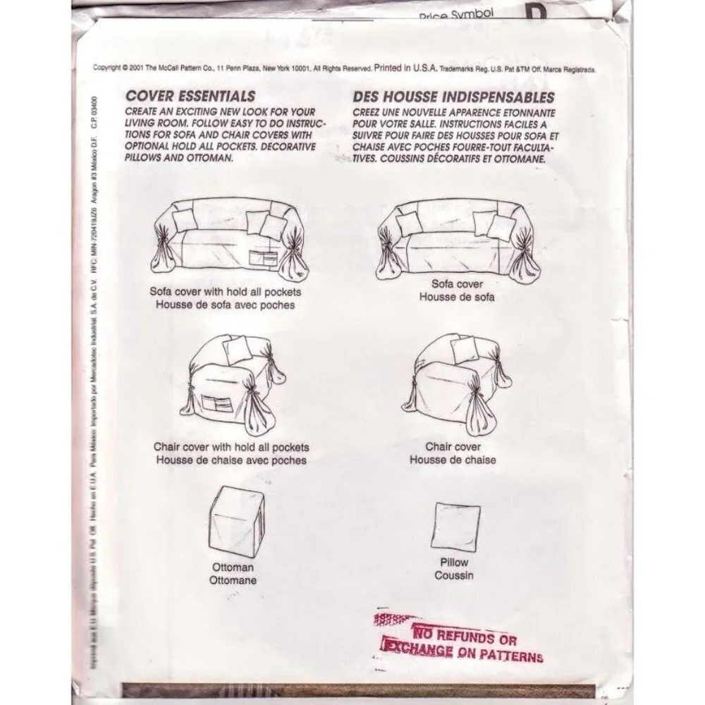 McCall's Sewing Pattern 3212 Bedroom Essentials Curtains Duvet Pillow Sham‎